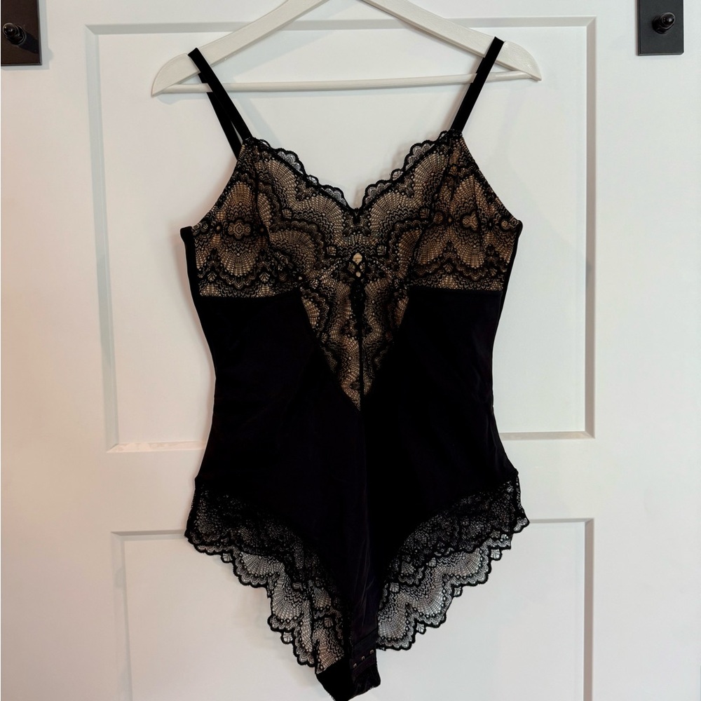 Elegant Black Lace Bodysuit